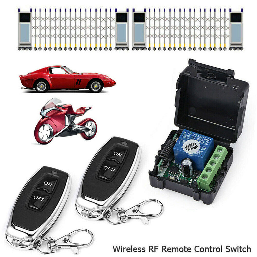 2 Set 1CH Relay RF Wireless Remote Control Switch Receiver Transmitter DC12V