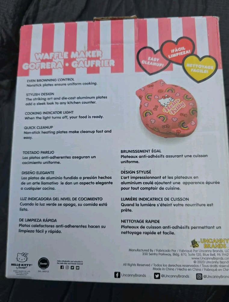 Uncanny Brands HELLO KITTY Mini Waffle Maker - NEW