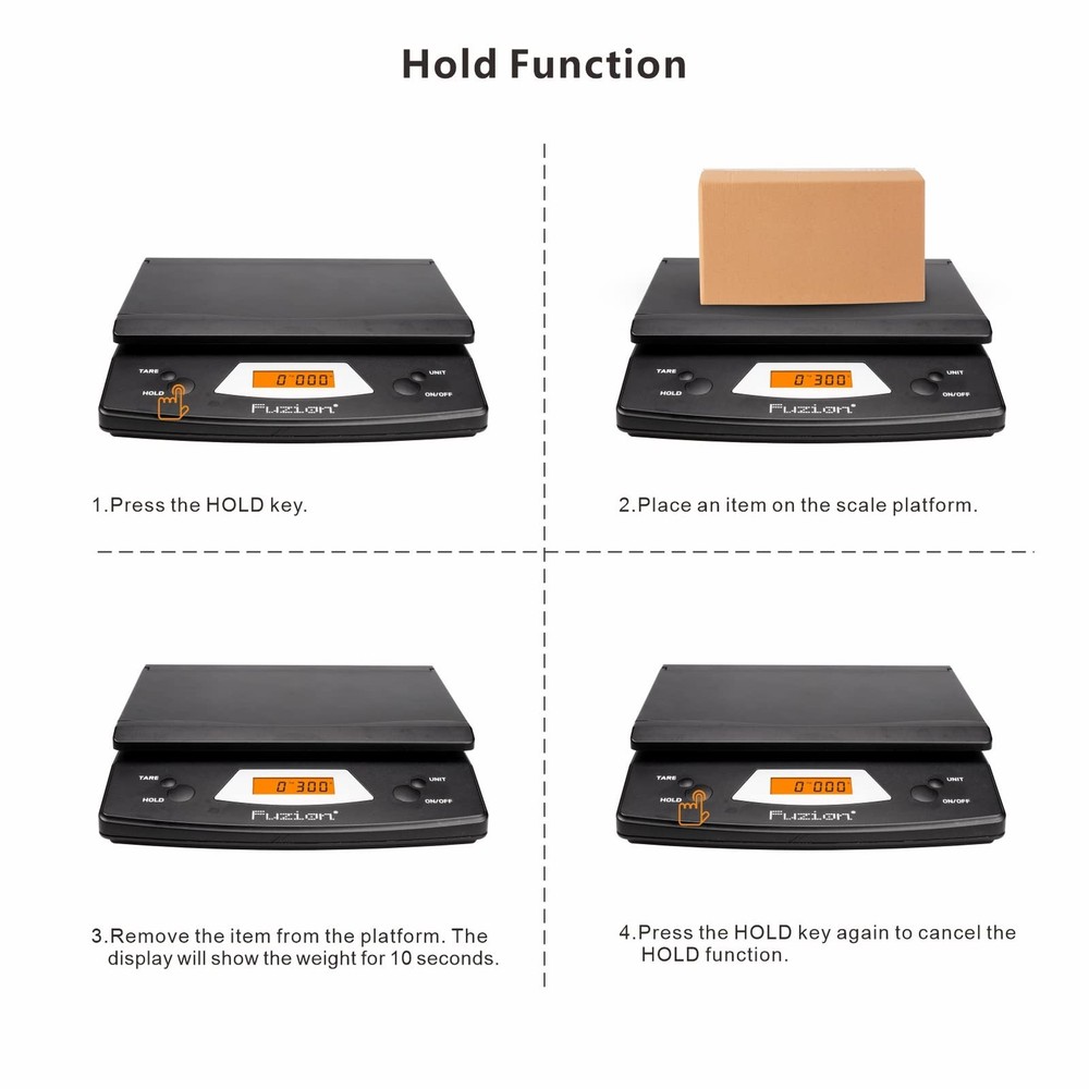 Digital Postal Scale, 86 lb/0.1 oz Package Scale with Hold and Tare Function,...