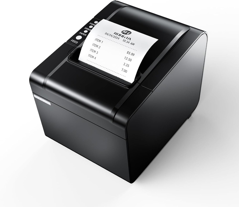 Efficient USB Thermal Receipt Printer with Wall Mount Feature & Auto Cutter