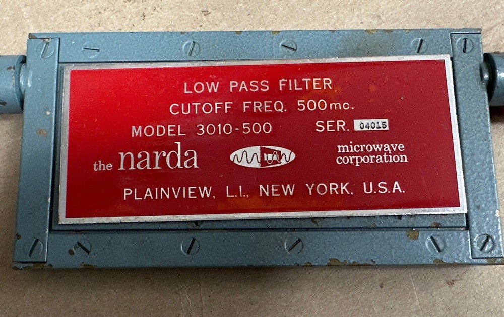 Narda 3010-500 Low Pass Filter Cutoff Frequency 500MC
