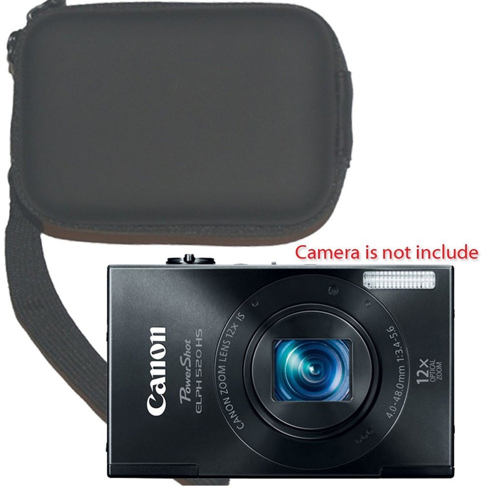 Molded Hard Shell Protective Compact Digital Camera Case W/Belt Loop Wrist Strap