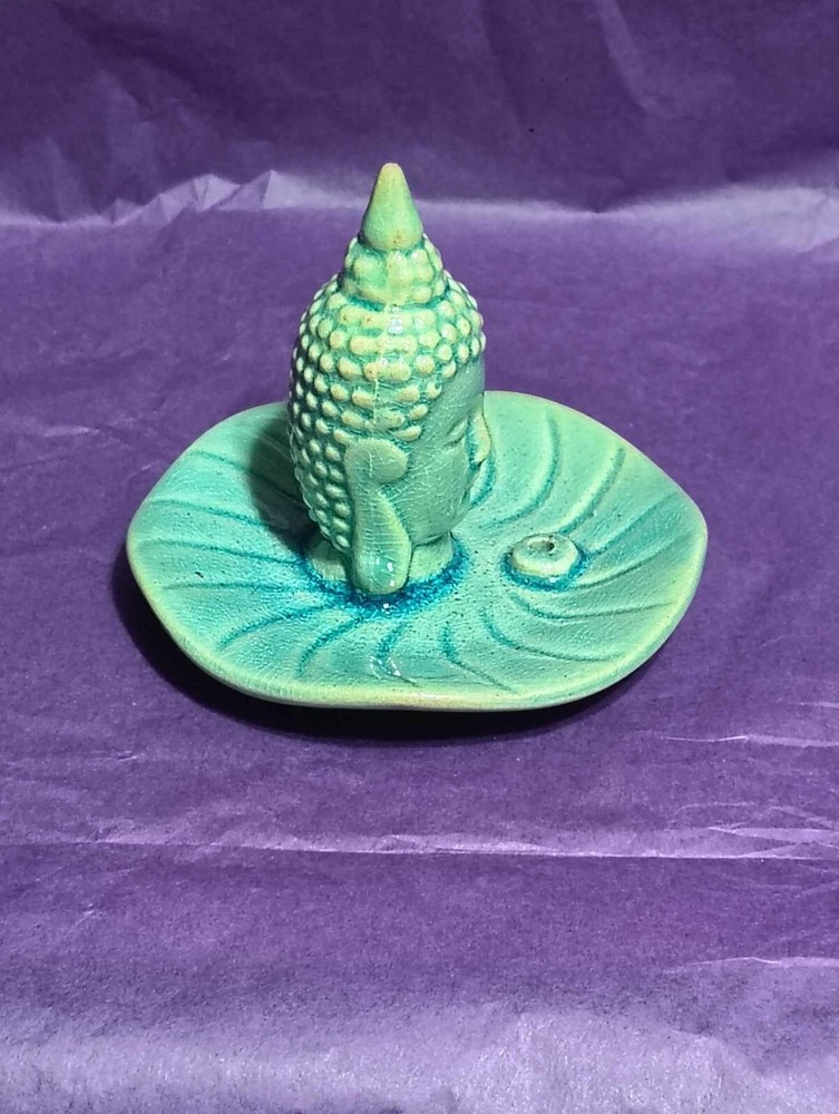 4" Ceramic Buddha Incense Holder