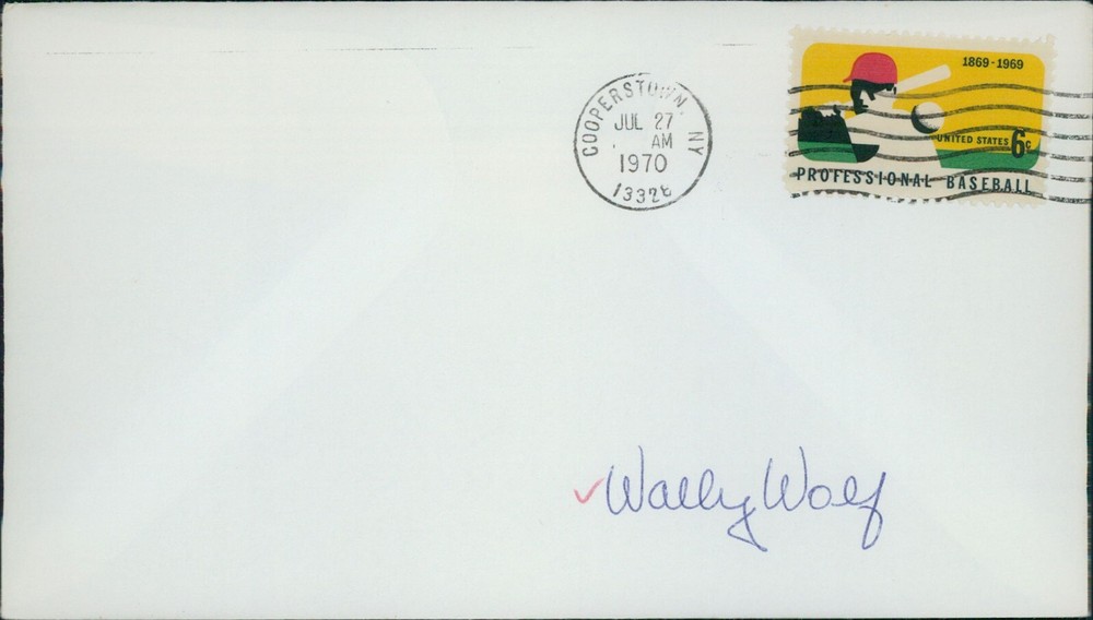 Wally Wolf California Angels Signed First Day Issue Cachet JSA Authenticated