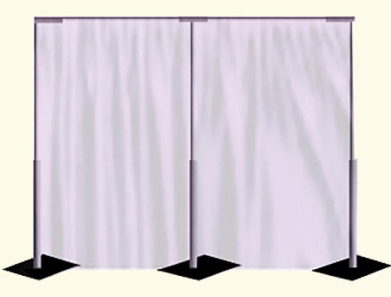 QUICK BACKDROP KIT 10 FT TALL x 20 FT WIDE PIPE WITH DRAPE(BLACK DRAPE)