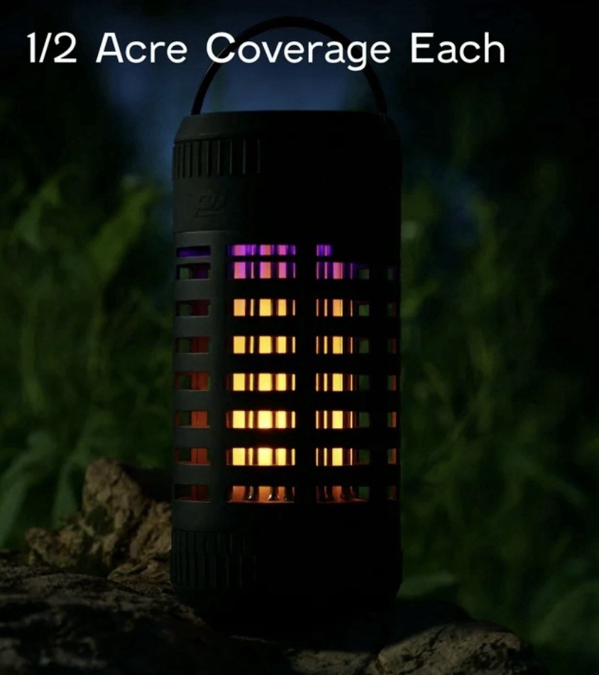 PIC® Flickering Flame Solar Portable Insect Killer Lantern