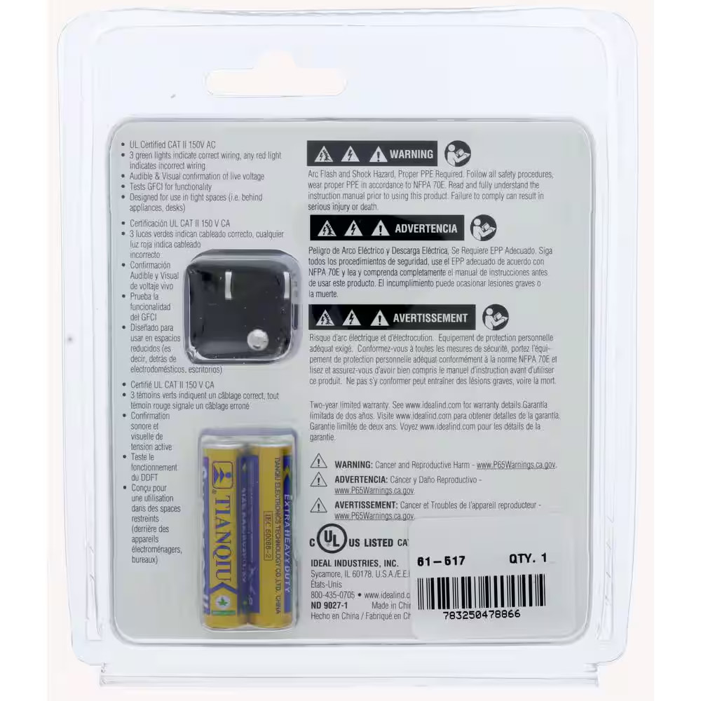 GFCI Receptacle/Voltage Tester