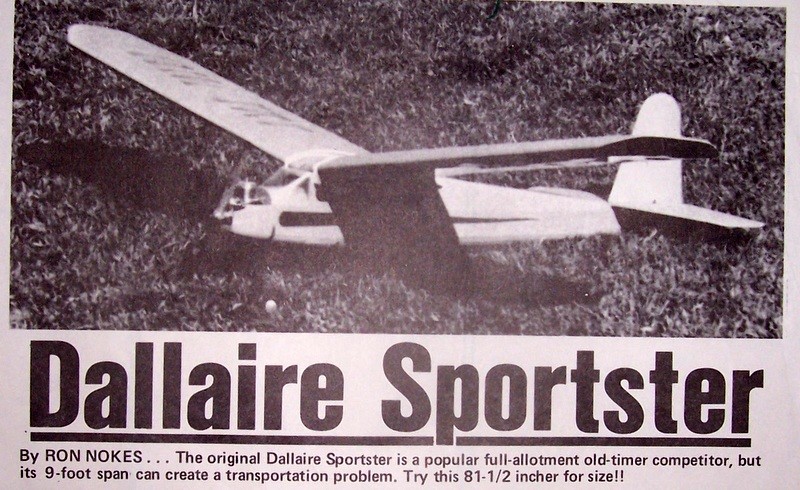 DALLAIRE SPORTSTER PLAN + CONSTRUCTION ARTICLE for 81" OT FF / RC Model Airplane