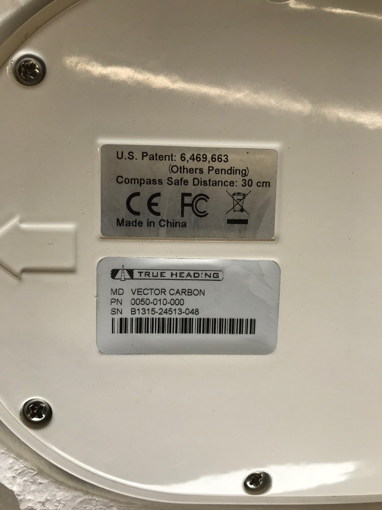 Vector carbon GPS Satellite Compass PN 0050-010-000