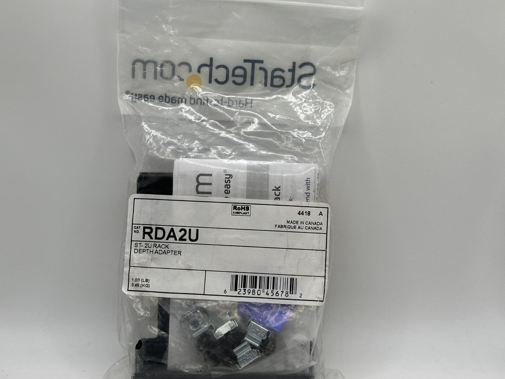 StarTech RDA2U Rail Depth Adapter Kit 2U for Server Rack Mounting Hardware