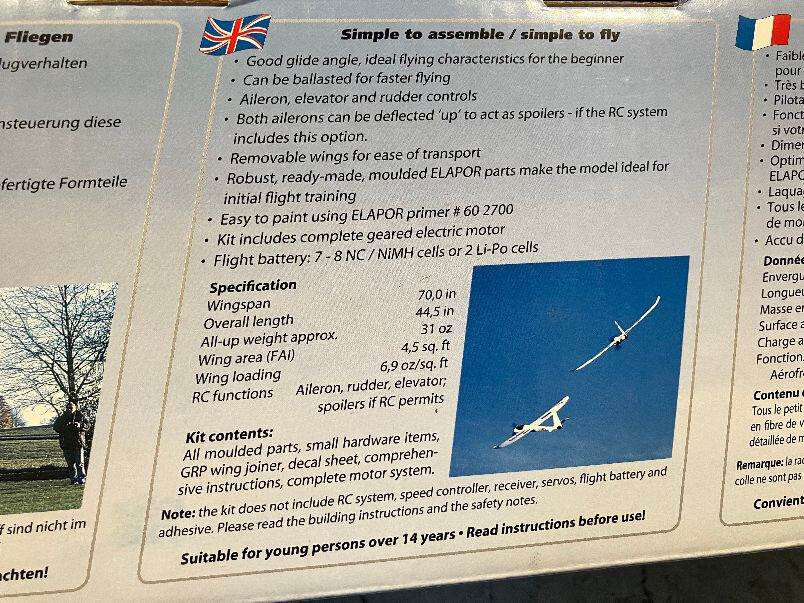 Multiplex Easy Glider Electric RC Glider Airplane - RxR Version