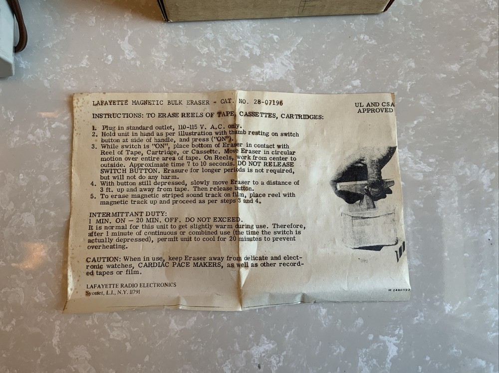 Lafayette Bulk Eraser