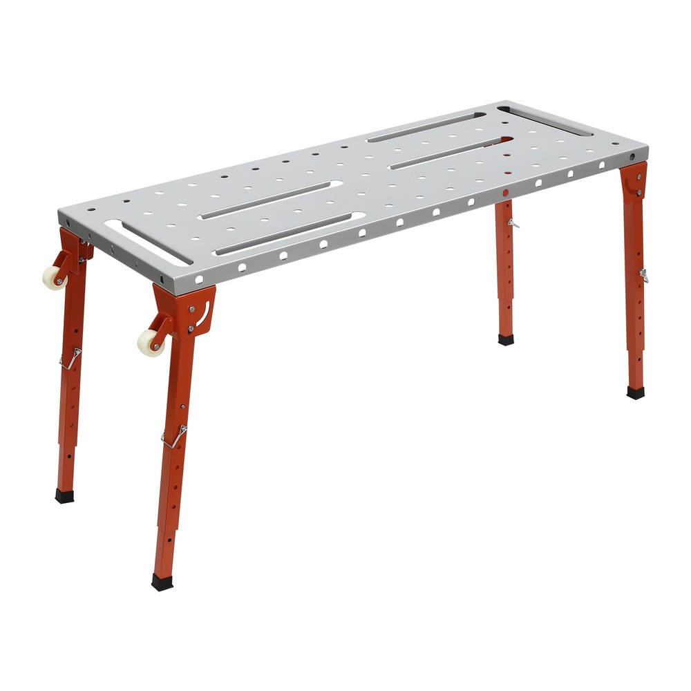 Steel Portable Welding Table Welding Workbench Table Folding Work Bench Silver