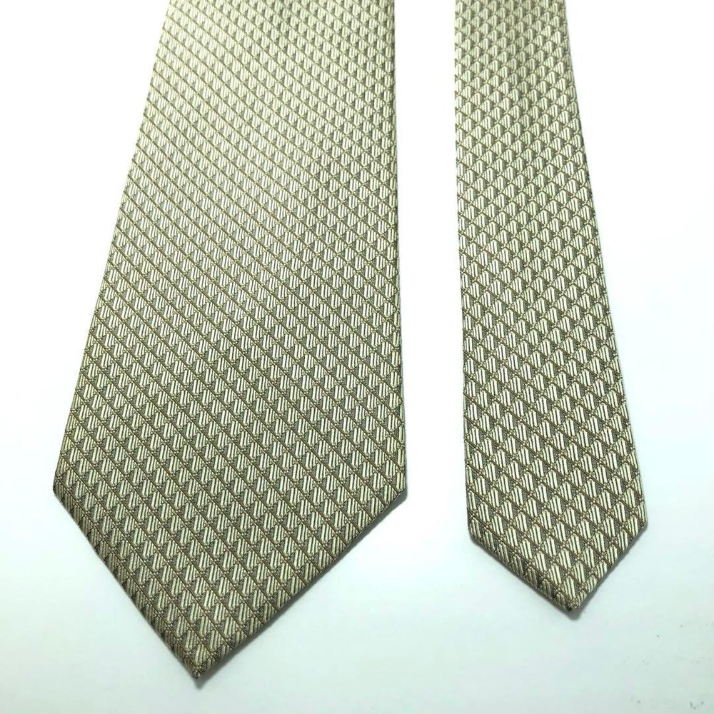 good COMME CA DU MODE tie geometric pattern beige