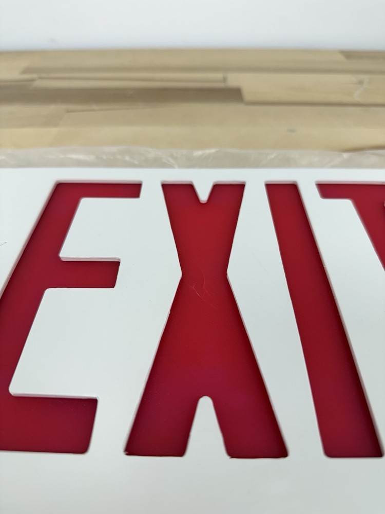 Red LED Exit Sign, UL-Listed Emergency Light, AC 120V/277V