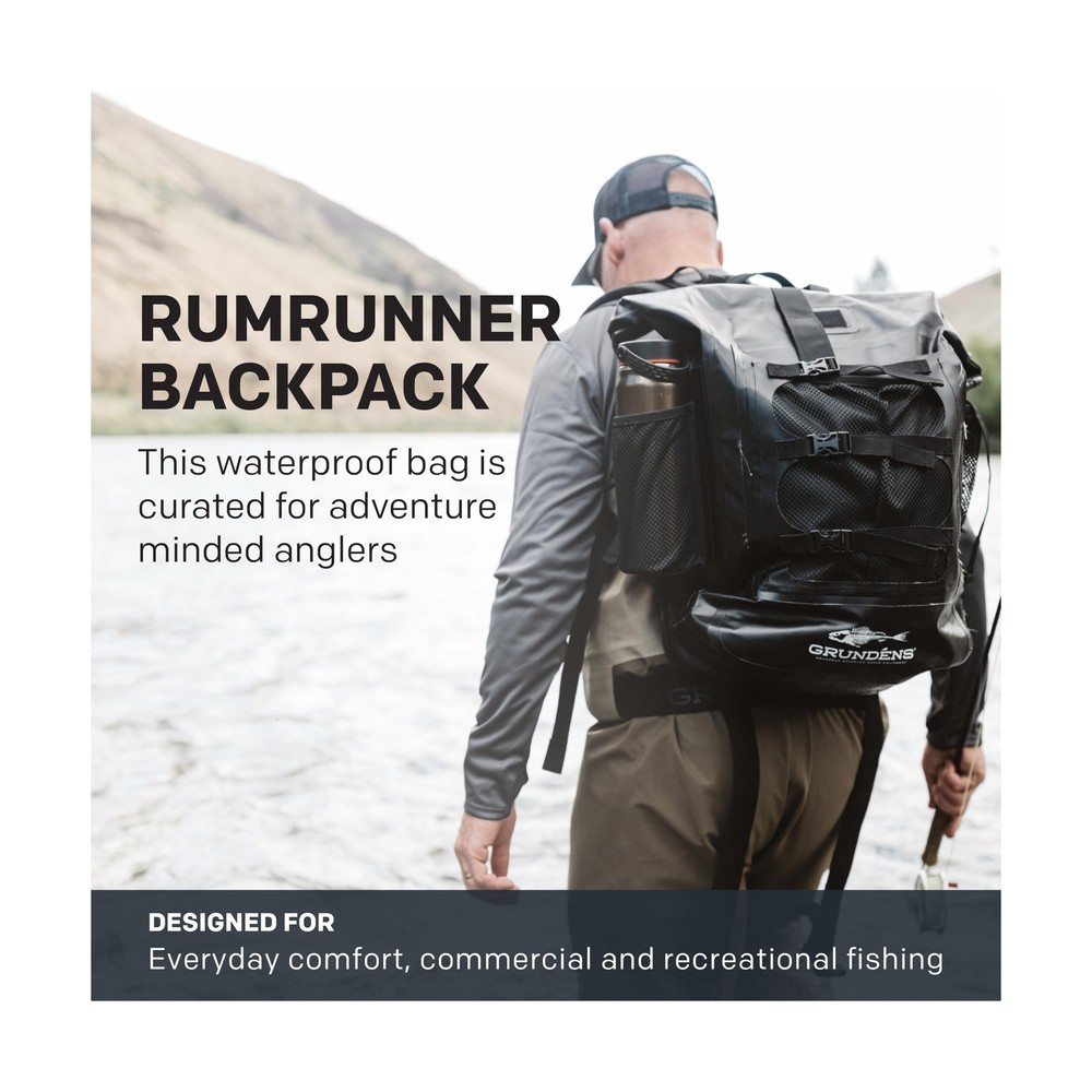 Grundens Gage Tech Rum Runner Backpack - Black Large