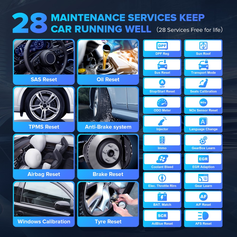 MUCAR VO7S Bidirectional Car OBD2 Diagnostic Scanner CANFD Tool Key Cod-ing IMMO