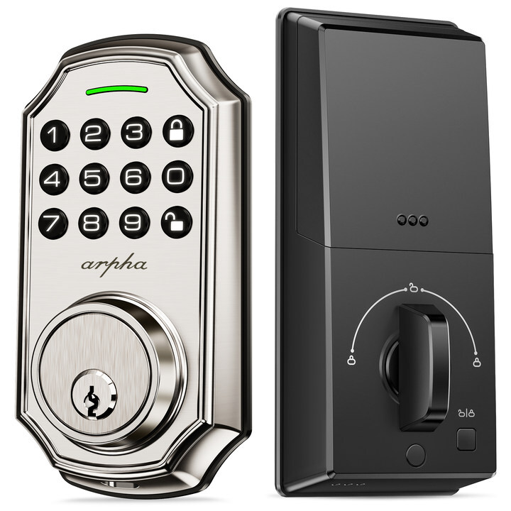 ARPHA Smart Front Door Lock Set 100Code Electronic Keypad Deadbolt Keyless Entry