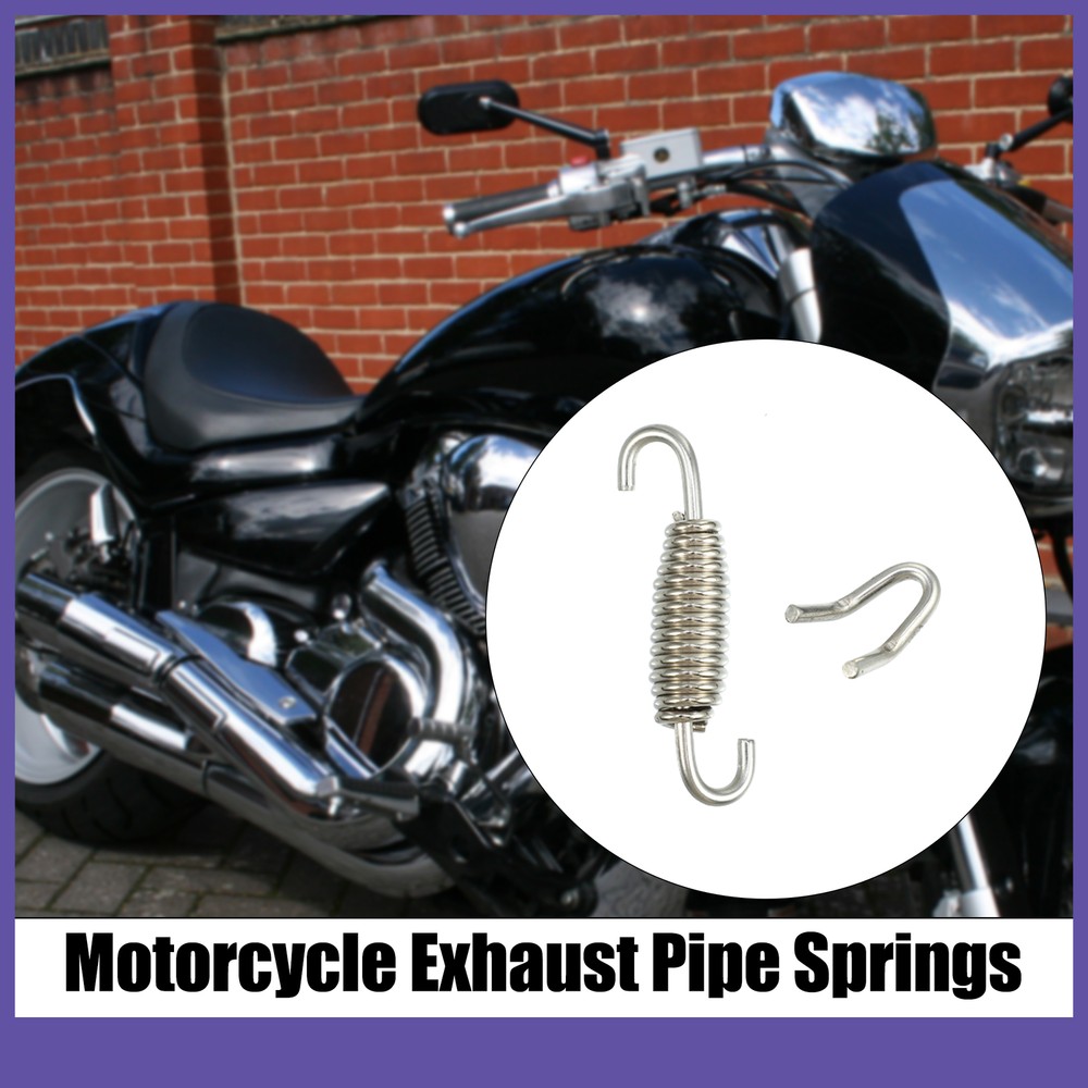 4 Set 55mm 2.17" Motorcycle Exhaust Pipe Spring with U Shape Hooks Universal