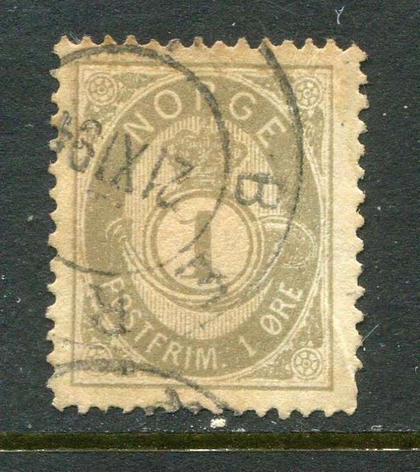 Norway #36 Post Horn 1 Ore [Used]