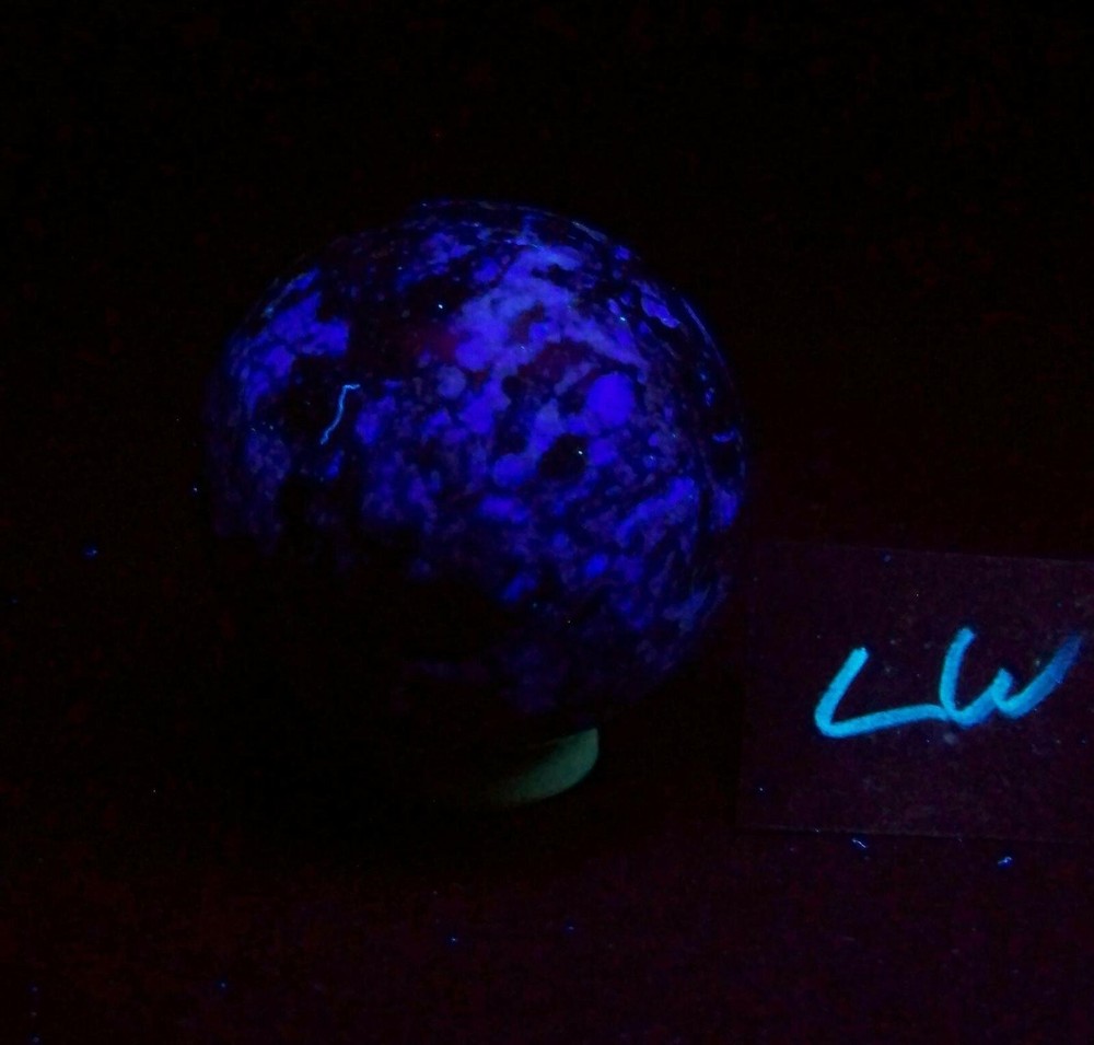 Fluorescent Fluorite Sphere McCracken Mine AZ 48mm 4334