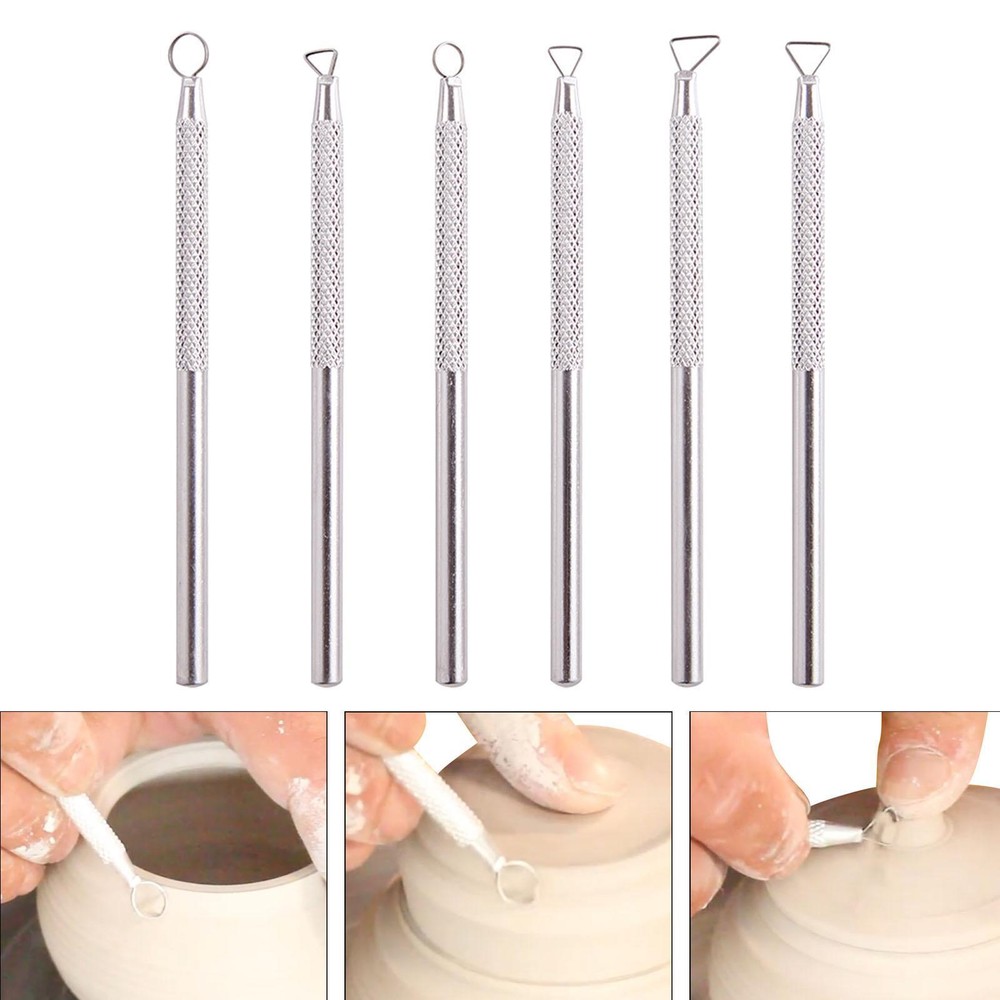 6Pcs Pottery Clay Sculpting Tools Beginners Clay Modelling Tools for Shaping