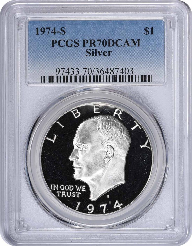1974-S Eisenhower Silver Dollar PR70DCAM PCGS