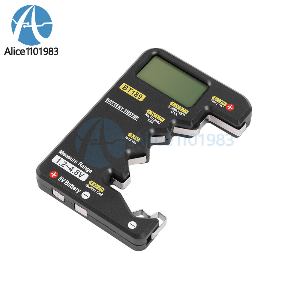 Digital Battery Tester Checker Electricity Indicator Universal AA, AAA 9V Button