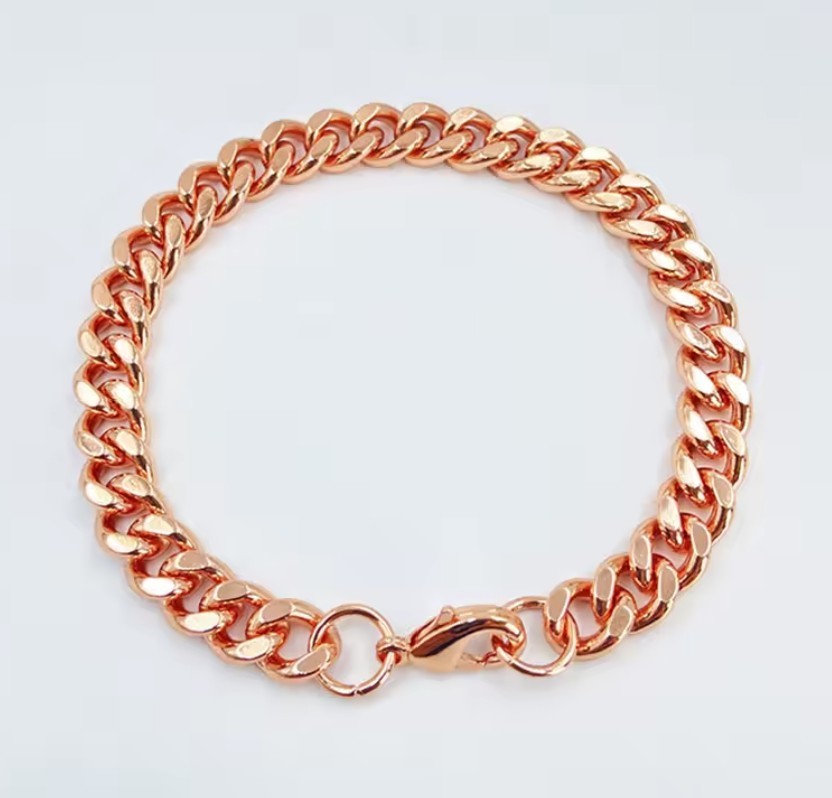 Copper 8mm Cuban Bracelet