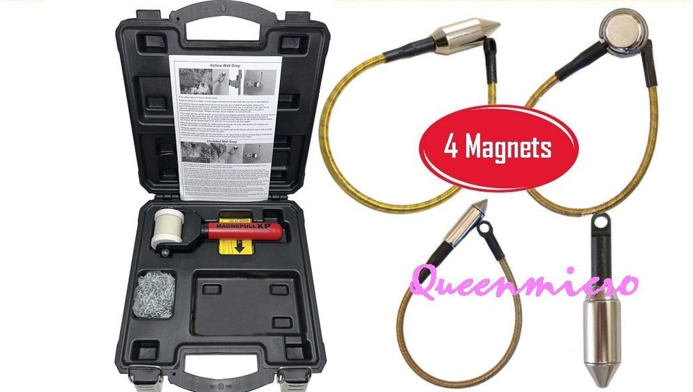 Magnepull XP1000LC + 4 Magnets Stud Cable Puller Fishing System Tool Case