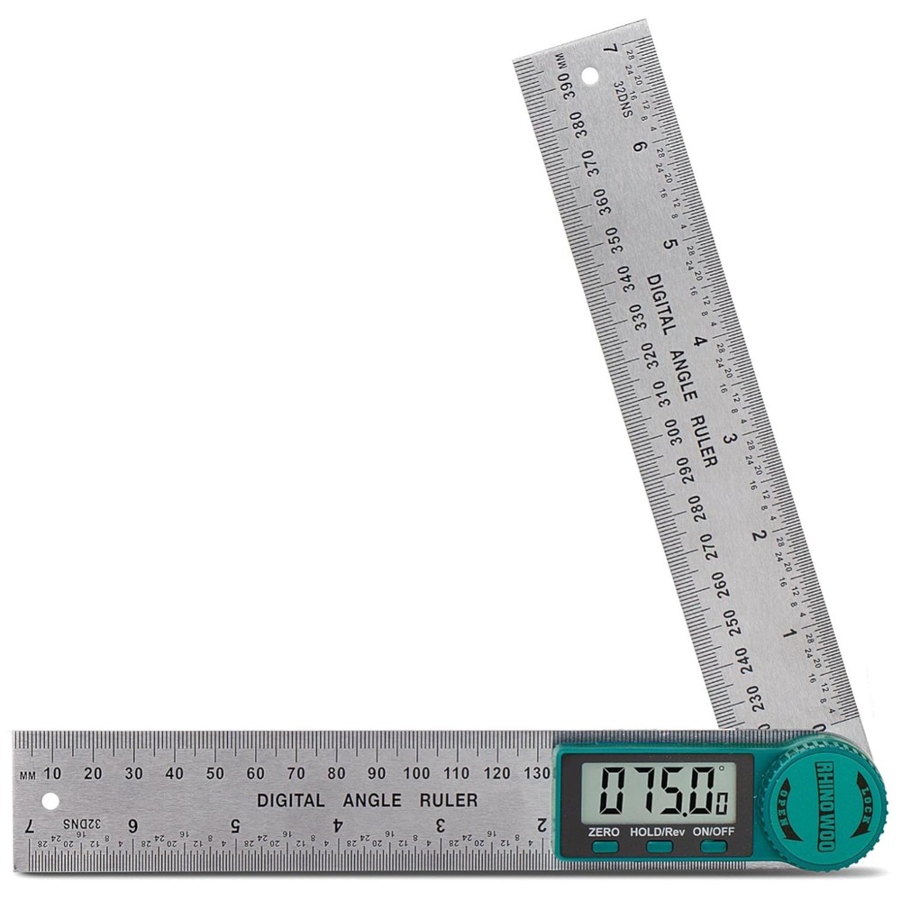 Precision Angle Finder Protractor with Lock & Reverse Functions - 200mm Length