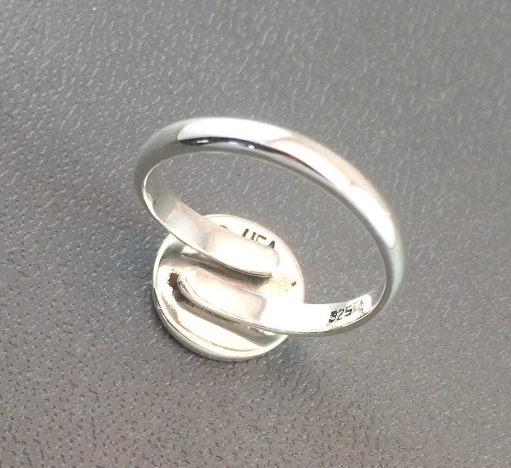 Sterling Silver Ring Blank with 12mm Pad Adjustable 925 Quality Finding HEA