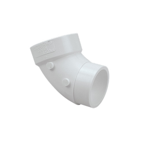 NIBCO P323-030 45 Elbow 3" PVC Socket Drain Waste Vent Fitting