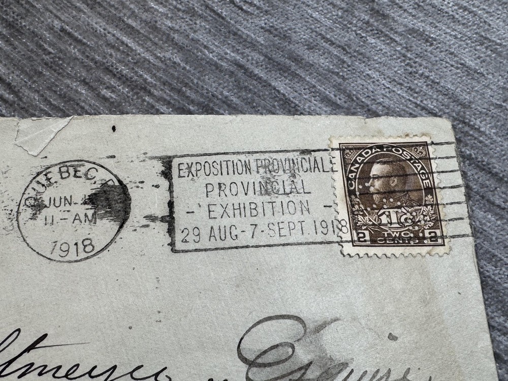 1918 Canada 2c Brown Expositional Provinciale Cancel Quebec Chateau Frontenac