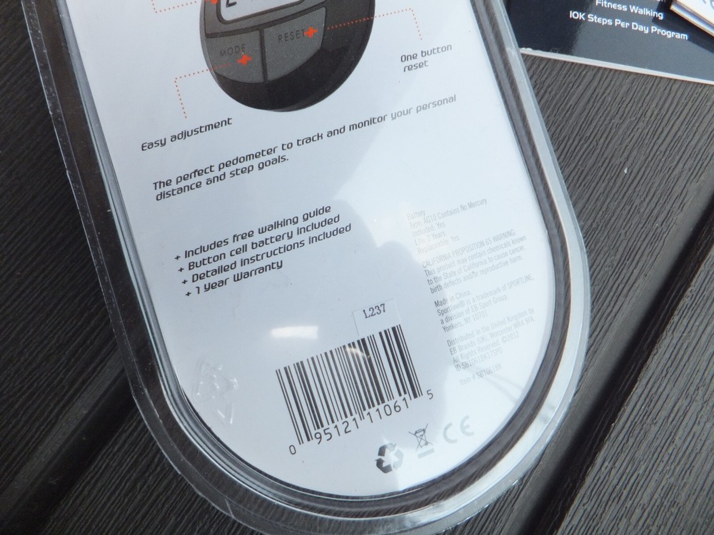 New Open Package 2 Function Sportline Distance & Step Walking Pedometer
