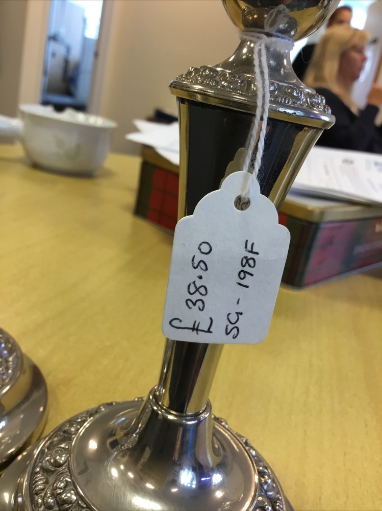 Silver plated candle sticks