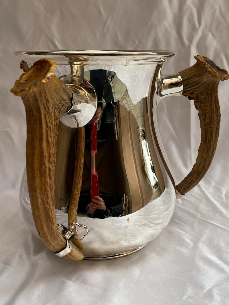 MAGNIFICENT 1920 GORHAM STERLING SILVER HORN 3 HANDLED TROPHY