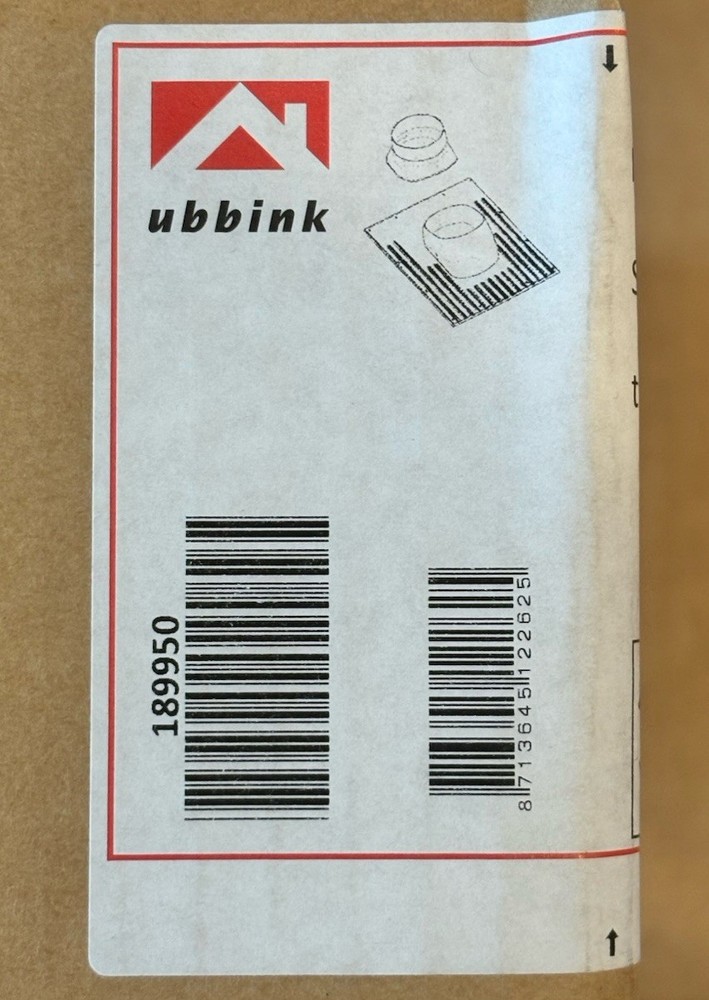 Rinnai 189950 Roof Flashing 1/12–6/12 Pitch Polymer Rubber Tankless Vent Kit NEW