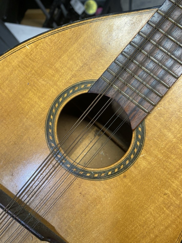 Vintage Mandolin Unbranded Unknown Missing String As Is No Crack Solid