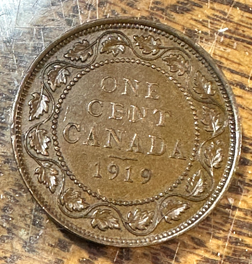 1919 Canada Cent Nice Original Glossy AU CHRC