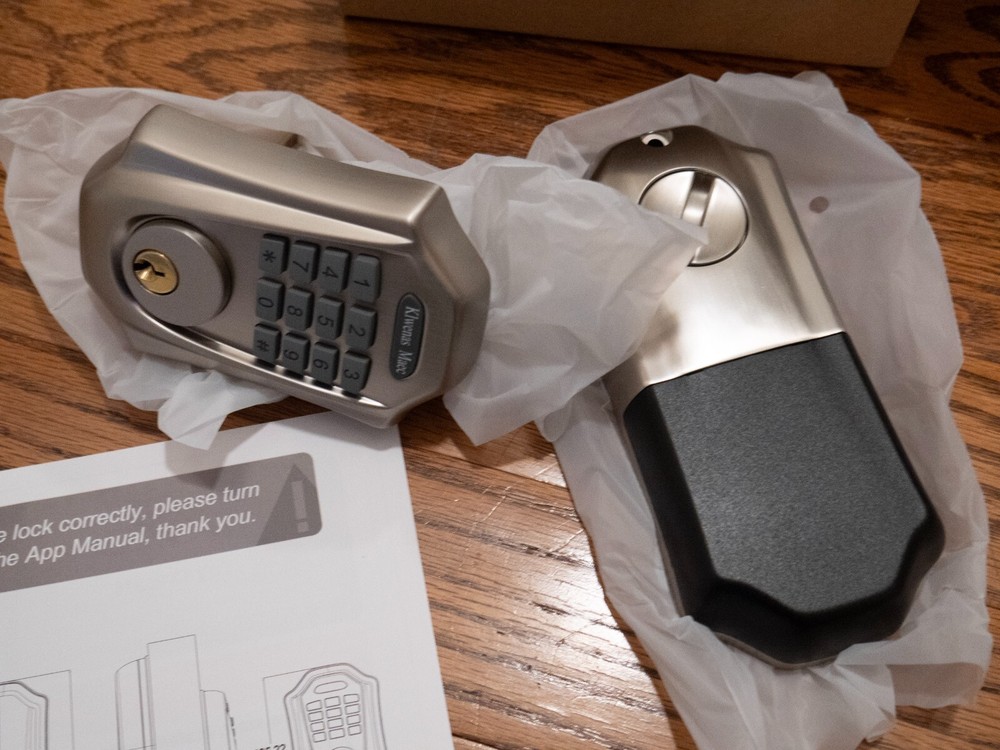 KlwenasMaec Smart Deadbolt Lock, Electronic Bluetooth Digital Keypad Lock