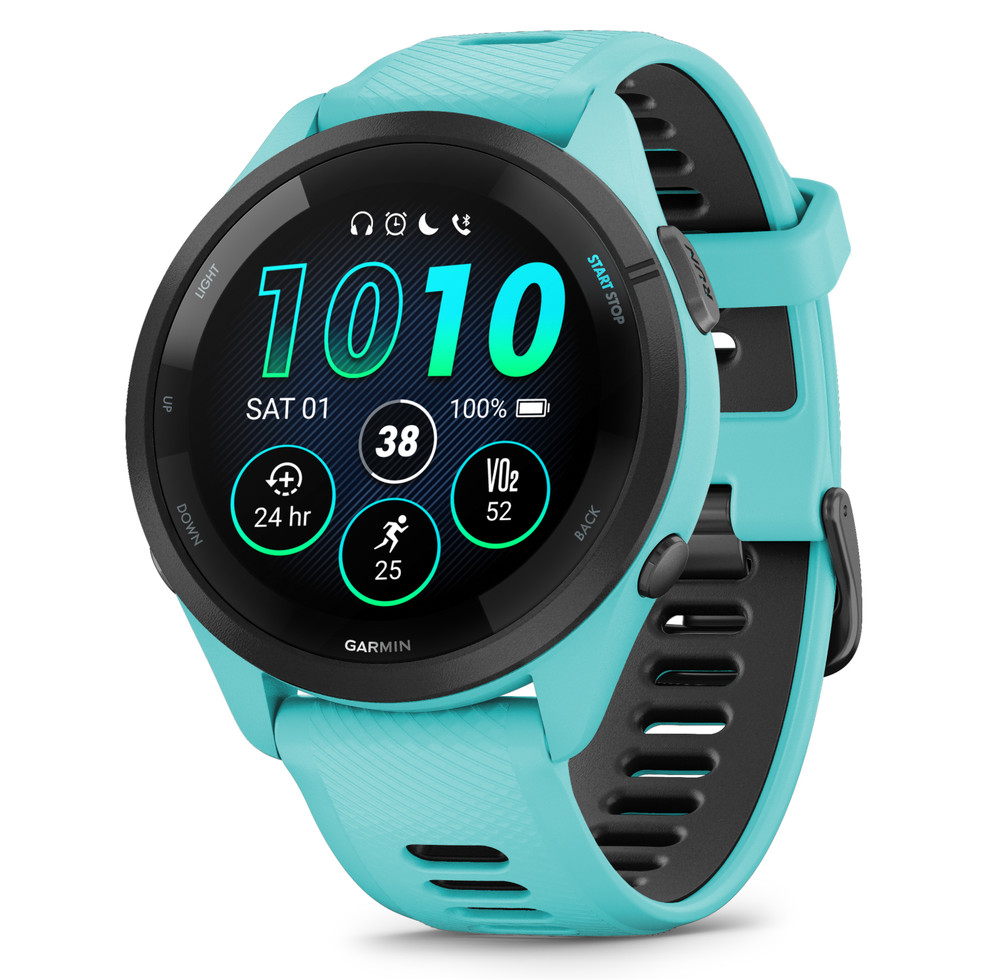 Garmin Forerunner 265 GPS Running Smartwatch AMOLED Display Aqua