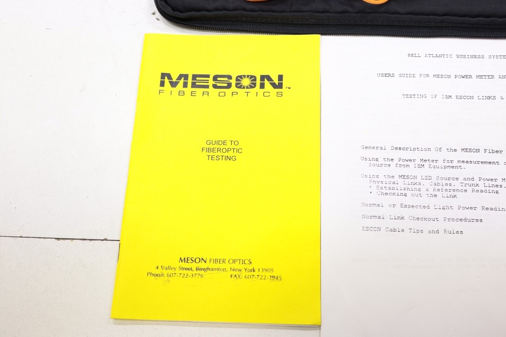 Meson Fiber Optics Power Meter & Source Testing Kit