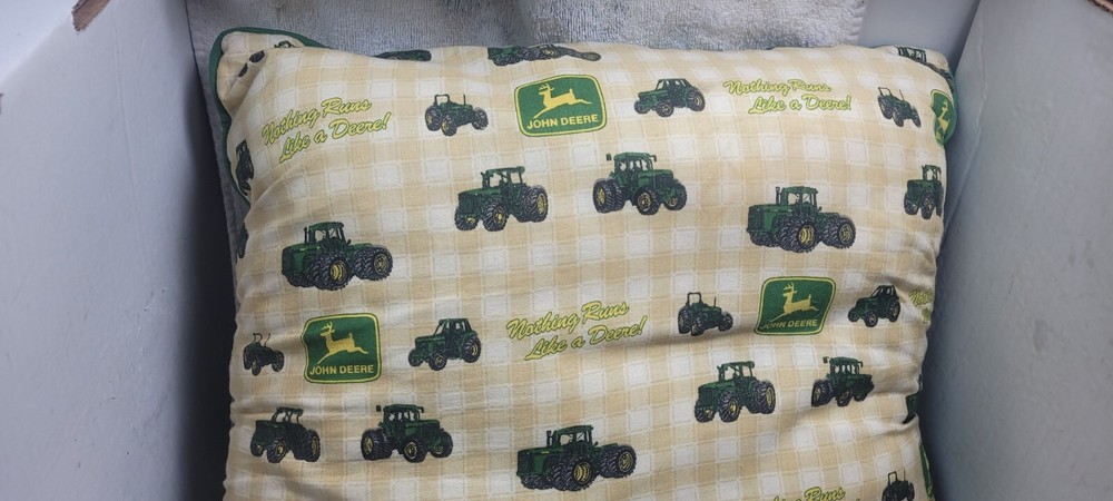 John Deere Nothing Runs Like A Deere Tractor Pillow 15"×15"