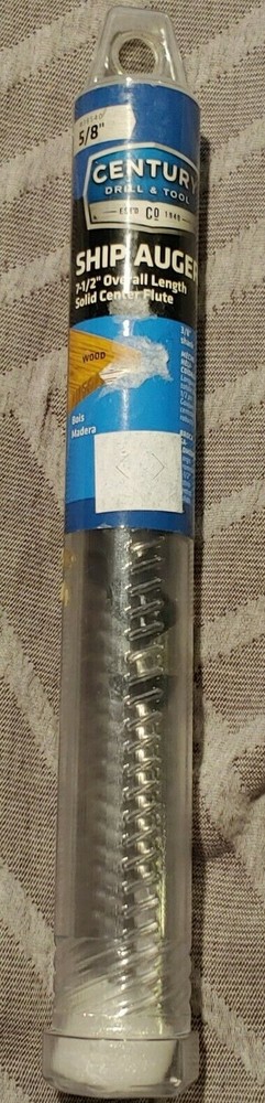 Century Drill & Tool Ship Auger 5/8" x 7 1/2"  38540  -Tool4