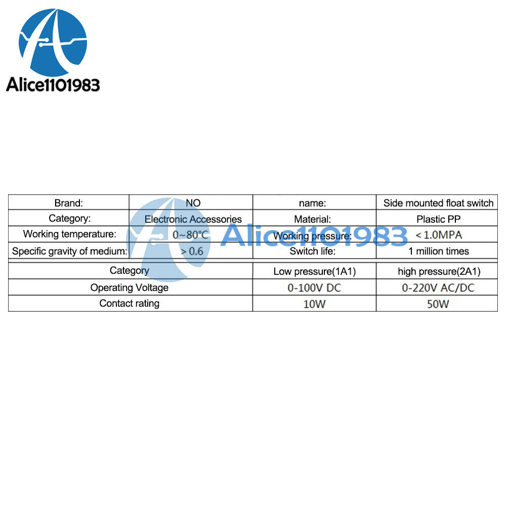 High Low Voltage Liquid Water Level Sensor Module Float Switch For Aquarium Tank