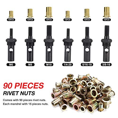 14" Rivet Nut Tool, Professional Hand Rivet Nut Setter 14" Rivet Nut Tool Kit