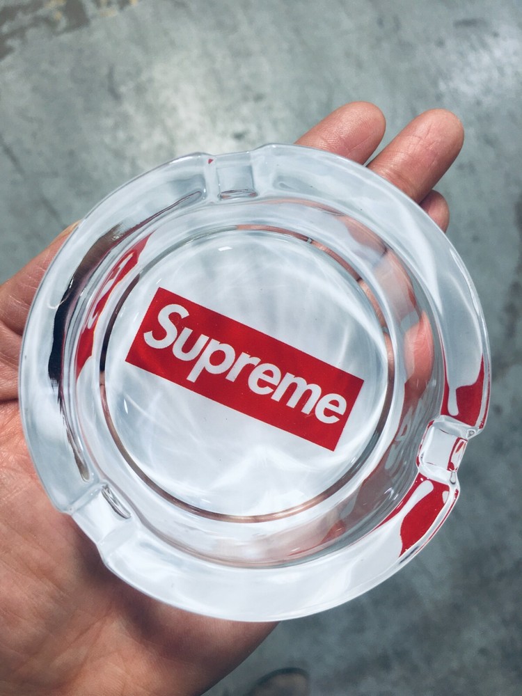 Ashtray Thick Glass in white 4"