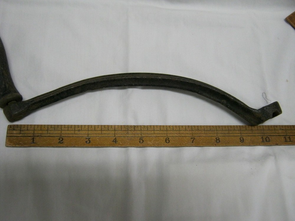 11x4 inch Vintage Iron Crank Handle