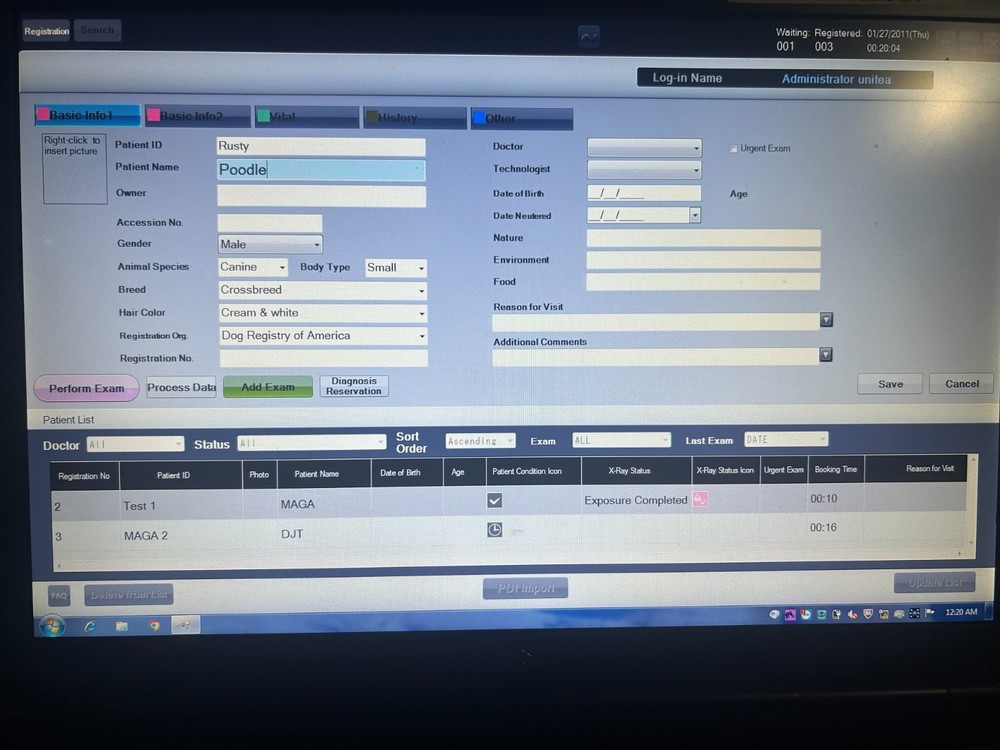 Konica Sigma CR Imaging System W/Laptop loaded vet software